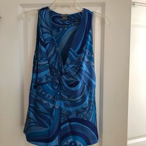 Silk knitted front top